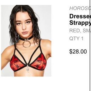 Red Strappy Bralette DOLLSKILL